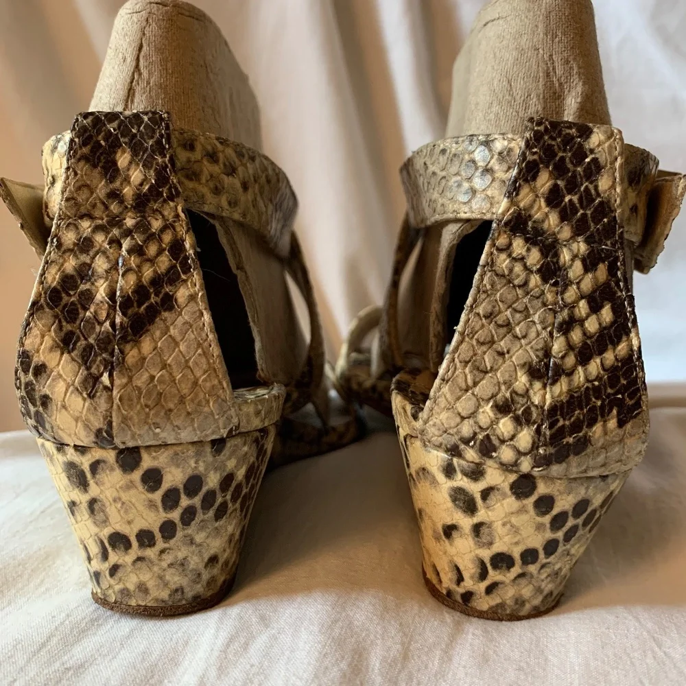 Jimmy Choo 'Connor' snakeskin wedge sandals